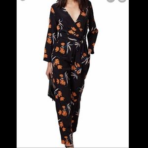 Floral Surplice Jumpsuit